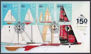 NEW ZEALAND 2021 Yachting set on commem FDC................................A1878 