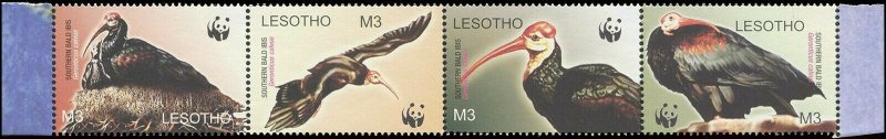 Lesotho 2004 Sc 1233a-e Birds WWF Ibis CV $4