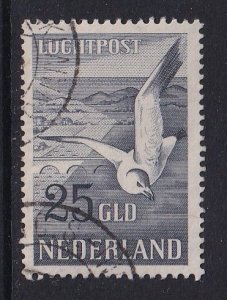 Netherlands  #C14  used  1951  seagull  25g