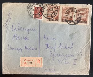 1927 Moscow Russia Airmail cover to Vienna Austria Sc#C8