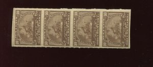 R168a Revenue Mint Vertical Strip of 4 Stamps Imperf Between Var. (R168-V2)