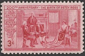 # 1004 MINT NEVER HINGED BETSY ROSS
