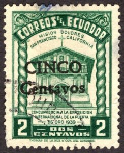 1944, Ecuador 5c, Used, Sc 436