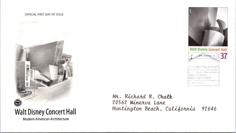 FDC 2005 SC #3910 Walt Disney Concert Hall  - Las Vegas NV - Single - J2900