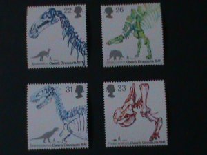 GREAT BRITAIN- SC# 1387-91  150TH ANNIV: SIR RICHARD OWEN- DINPSAURS-MNH-VF