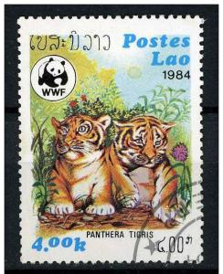 Laos 1984 - Scott 520 CTO - 4k, WWF Panthera tigris 