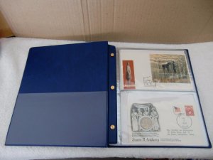 **New 100 First Day Covers & Postcards Album (Blue) Great for Your collections.