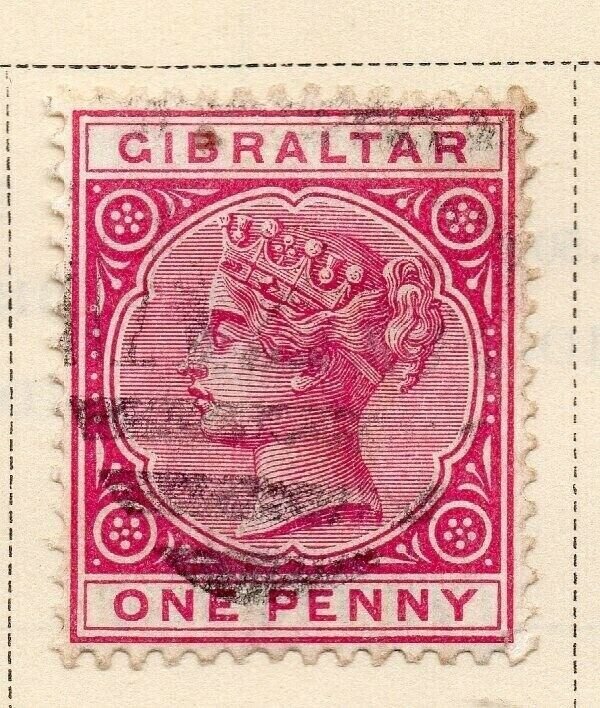 Gibraltar 1886 Early Issue Fine Used 1d. 326903