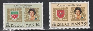 Isle of Man # 272-273, Queen Elizabeth II & Coat of Arms, Mint NH, 1/2 Cat.