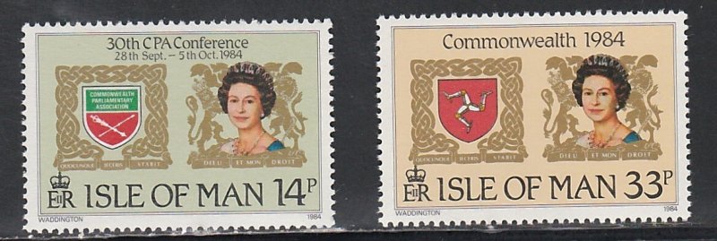 Isle of Man # 272-273, Queen Elizabeth II & Coat of Arms, Mint NH, 1/2 Cat.