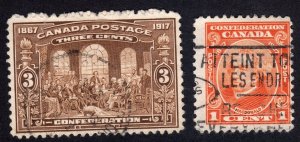 Canada 135-141 Confederation Sir John MacDonaold used stamps