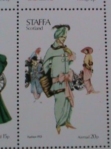 ​STAFFA-SCOTLAND -PROMOTION WORLD FAMOUS DRESSES- MNH S/S -EST.$12 VERY FINE