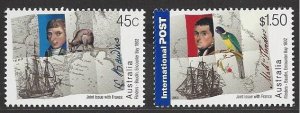 Australia #2053/4, MNH set, Flinders - Baudin bicentenary, issued 2002