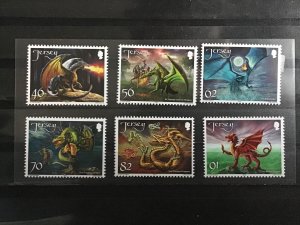 Jersey - Postfris/MNH - Complete set Dragons 2015