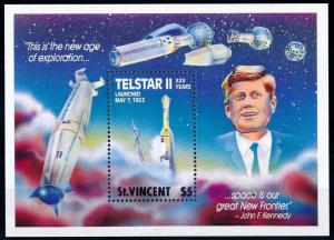 [66161] St. Vincent 1989 Space Travel Weltraum Kennedy Souvenir Sheet MNH