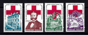 Togo 1007-09 C358 MLH 1978 Red Cross set