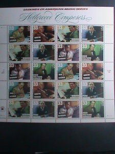 ​UNITED STATES-1999 SC# 3339-44- HOLLYWOOD COMPOSERS- MNH SHEET -VERY FINE