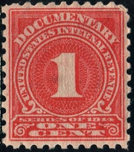 R207 1¢ Documentary Stamp (1914) MNH/Gum Void