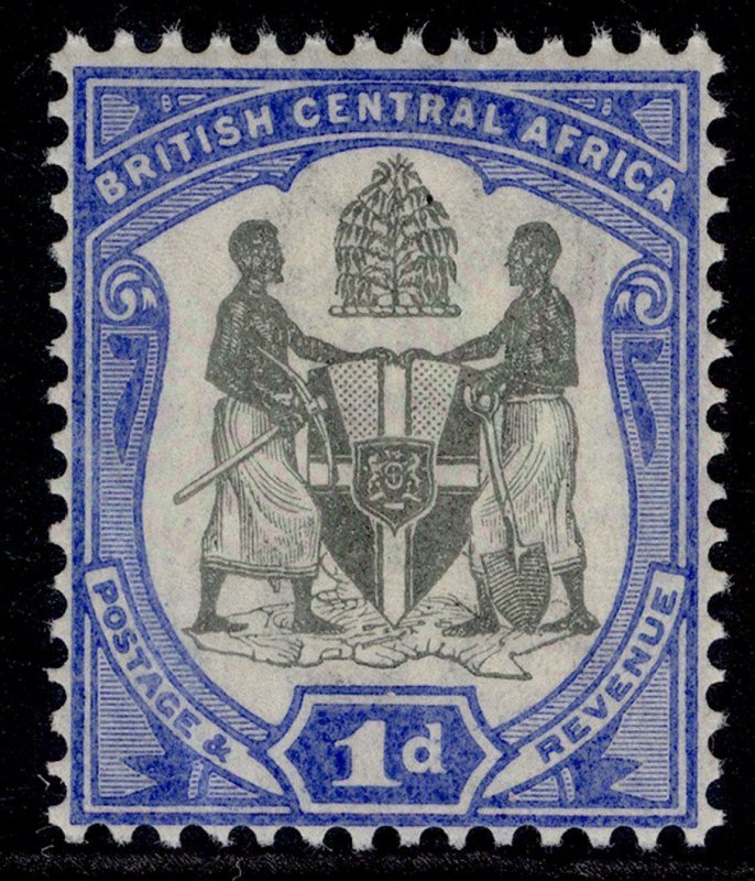 NYASALAND - BCA QV SG43, 1d black & ultramarine, NH MINT.