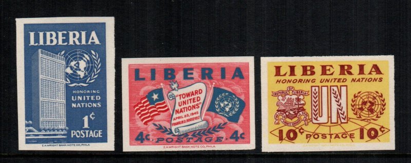 Liberia  338 - 340 MH cat $ 5.00 imperf