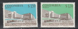 Colombia # C581-582, Xavier University 350th Anniversary, Mint NH