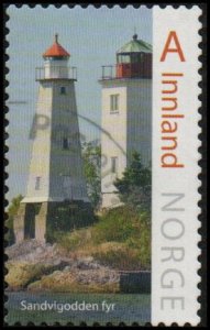 Norway 1805 - Used - (A Innland)  Sandvigodden Lighthouse (2016) (cv $1.90)