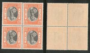 India JAIPUR State ¾An POSTAGE SG-59 Cat. £36 BLK/4 MNH