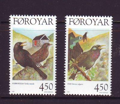 Faroe Islands Sc 330-1 1998 Birds stamp set mint NH