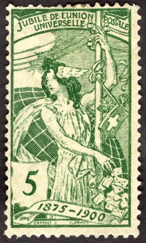 1900, Switzerland 5c, MH, Sc 98