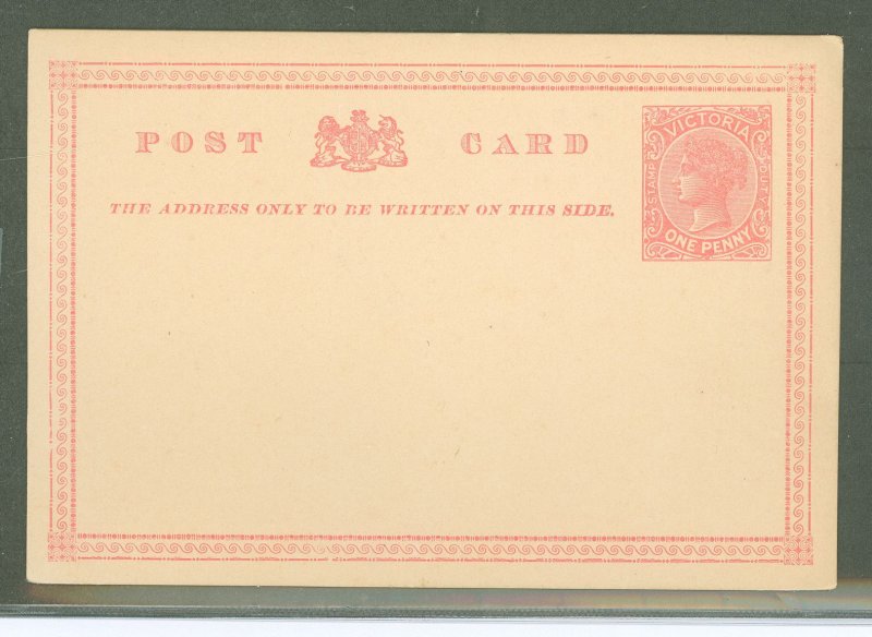 Victoria  1885 1c postal card