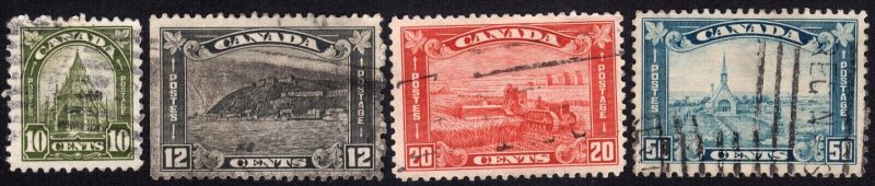 Canada 173-174-175-176 Quebec Harvesting Wheat Mt Edith Cavell used stamps