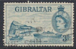 Gibraltar  SG  150  Light Blue  SC# 137 Used   1953  see scan / details