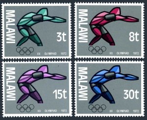 Malawi 190-193, 193a, MNH. Michel 186-189, Bl.28. Olympics Munich-1972: Athlete.