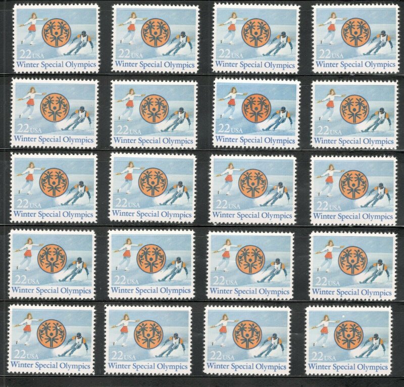 US Postage Stamps 2142 Special Olympics Wholesale Lot Of 20 Singles Below Face