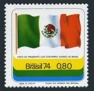 Brazil 1355,MNH.Mi 1444. Visit of President Luis Echeverria Alvares,Mexico,1974.