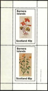 {B231} Bernera Scotland Flowers (4)  Sh. MNH Cinderella !!