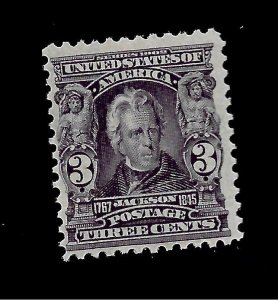 US 1903 Sc# 302 3 c  Jackson Mint NH - Vivid Color - Great Perfs