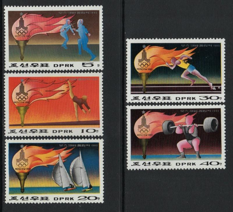 XG-O340 OLYMPIC GAMES - Korea, 1980 Russia Moscow '80, Fencing, Sailing MNH Set