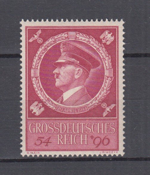 WWII Third Reich 1944   A.Hitler 55th Birthday Sc#B271-Mi.887 MNH Luxe