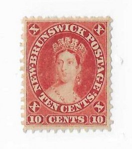 New Brunswick Sc #9 10c red centered with OG  LH VF