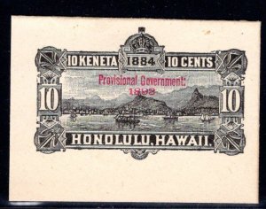 Hawaii #U13, mint cut square CV$15.00