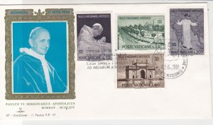 Vatican 1964 Paul Vl Apostolic Missionary Slogan FDC Multi Stamps Cover Ref29500