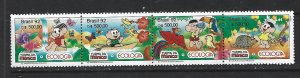 BRAZIL - 1992 ENVIRONMENT CONFERENCE STRIP OF FOUR - SCOTT 2373a - MNH
