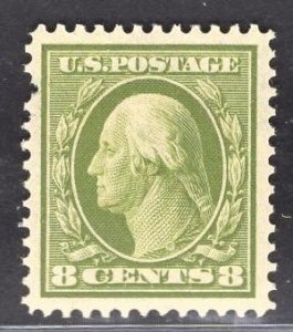 US Stamp #380 8c Olive Green Washington MINT NH SCV $200.00