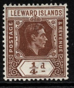 LEEWARD ISLANDS SG95 1938 ¼d BROWN MTD MINT