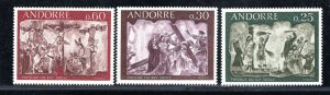 ANDORRA - FRENCH ADMINISTRATION SC# 185-87  FVF/MLH