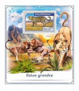 Mozambique - 2018 Big Cats on Stamps - Stamp Souvenir Sheet MOZ18205b