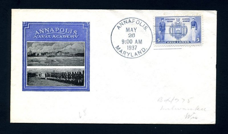 Set of # 785 to 794 on First Day Covers with various cachets dated 1936 to 1937