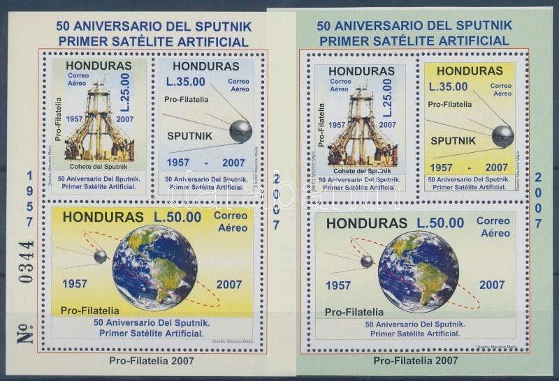 Honduras stamp Space traveling 2 blocks MNH 2007 Mi 92-93 WS140506