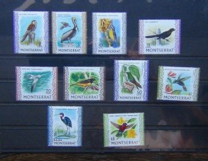 Montserrat 1970 Birds values to $5 MNH